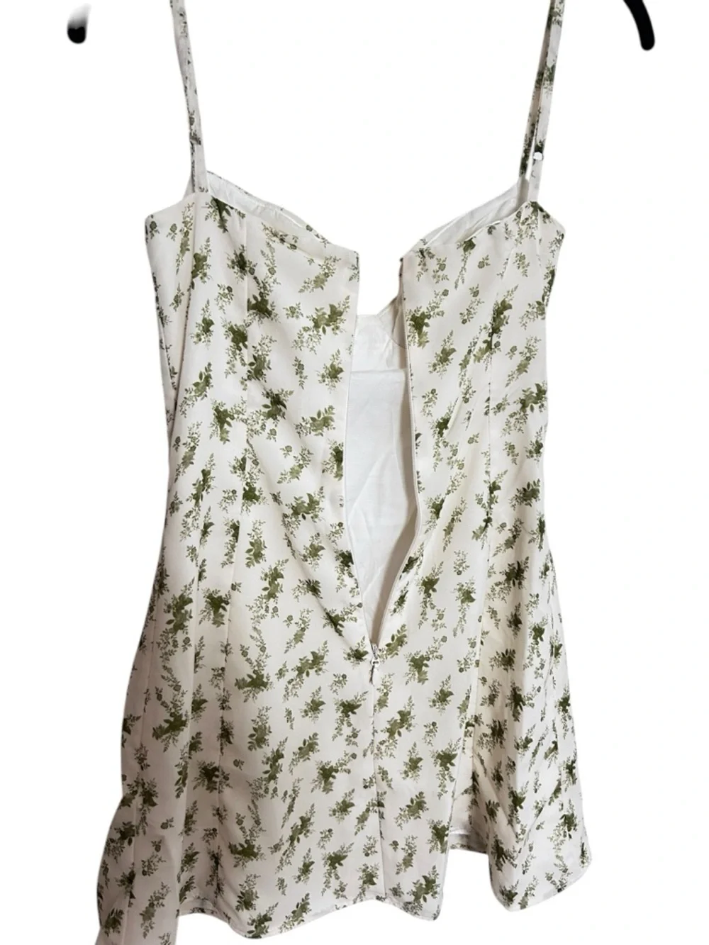 House of CB Christiana Floral Corset Mini Dress White Green Size S MSRP $225 - Picture 5 of 9